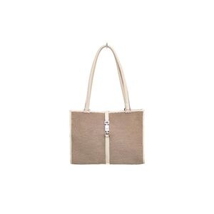 Vintage Gucci Tom Ford Era Beige Canvas &‎ Leather Bag